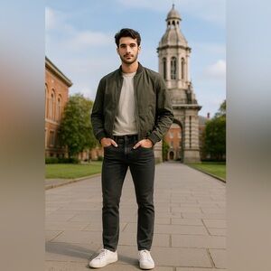 DUER Performance Slim Straight Jeans Gray Black Stretch Denim Men’s Sz 31”